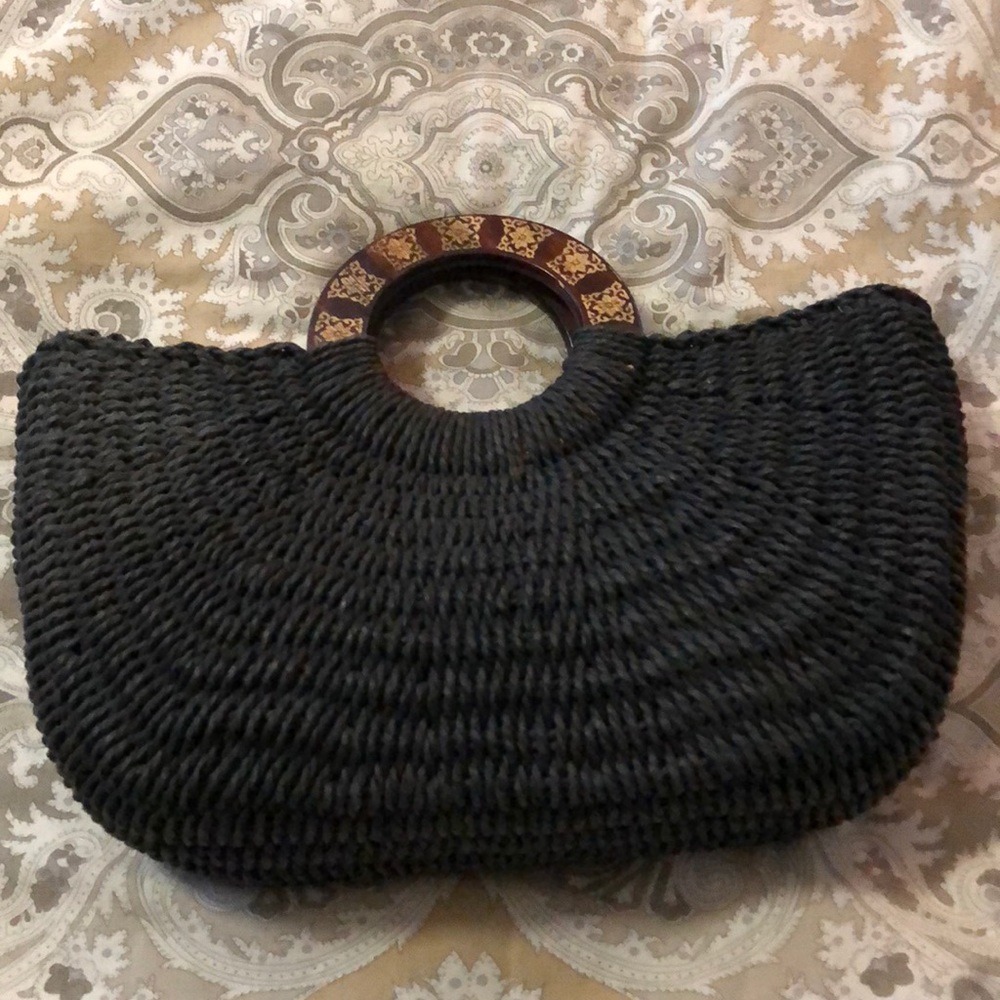 Straw black Handbag